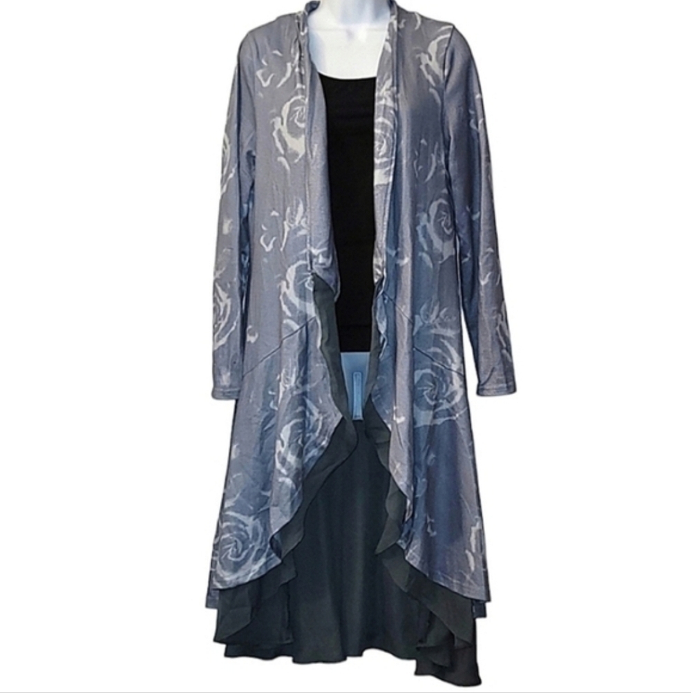 Reborn Cascading Rose Print Soft Duster Size Medium - Picture 6 of 7